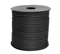 Corda da Paracadute Paracord da 4mm A 9 Anime - Corda di Sopravvivenza in Nylon Resistente per Campeggio, Escursionismo, Emergenza, Corda di Ancoraggio per Tenda, Amaca(50M)(Negro)