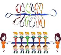 Corda da passeggio prescolare con anelli Guinzagli per bambini da 2 a 12 anni, cinturino da polso di sicurezza con manici, accessorio indispensabile per l'asilo nido (supporta 12 bambini e 2 adulti)