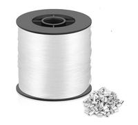Corda da pesca trasparente da 8mm x 200m, corda trasparente in nylon, resistente allo strappo e resistente all'usura, sospensione manuale di gioielli di pesca per accessori domestici