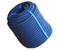 Corda da Rigging in Poliestere Resistente, Lunga 30 Metri, Spessore 16 mm, Adatta per ingegneria, Vela, edilizia, Escursionismo e Campeggio - Multiuso, Blu, 48 trefoli, Diametro 0,63 Pollici