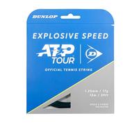 Corda da tennis Dunlop Explosive Speed 17G Nera 12m - Corda in poliestere per potenza e controllo