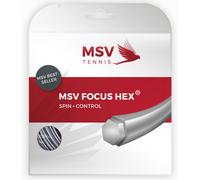Corda da tennis MSV Focus Hex (12 m) - silver - Argento (1.18 mm)