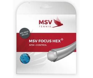 Corda da tennis MSV Focus Hex (12 m) - sky blue - Turchese (1.23 mm)