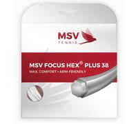 Corda da tennis MSV Focus Hex Plus 38 (12 m) - white - Bianco (1.25 mm)