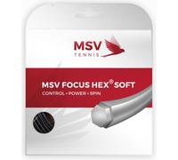 Corda da tennis MSV Focus Hex Soft (12 m) - black - Nero (1.30 mm)