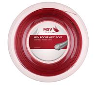 Corda da tennis MSV Focus Hex Soft (200 m) - Rosso (1.25 mm)