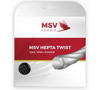 Corda da tennis MSV Hepta Twist (12 m) - Nero (1.15 mm)