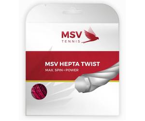 Corda da tennis MSV Hepta Twist (12 m) - red - Rosso (1.15 mm)