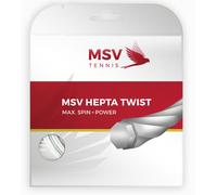 Corda da tennis MSV Hepta Twist (12 m) - white - Bianco (1.25 mm)