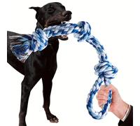 Corda da tiro di guerra extra lunga e resistente per cani - Corda super spessa e a prova di morso per cani di taglia grande e media - Masticazione aggressiva, tiro alla fune, riporto interattivo, adde