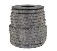 Corda da traino in fibra Dyneema intrecciata, da 5 mm di diametro, di color grigio carbone