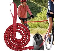 Corda da Traino Mtb per Bambini Corda da Traino Mtb per Bambini 3M Fune di Traino per Bici, per Tutte le Mountain Bike, Viaggi in Famiglia(Rosso)