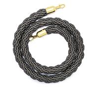 Corda del montante, Corde di separazione for code, corda controllo della folla con gancio dorato, barriera in canapa intrecciata da 0,9-3, m for divisori, sicurezza in - Blu||1(Dark Grey,0.9m)