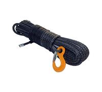 Corda del verricello da 12mm * 30m, corda sintetica, cavo di spettri, fuori strada, kevlar,Elevata resistenza alla rottura(Noir)