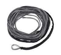 Corda dell'argano, 15m 5mm/6mm/7mm Traino Verricello Cavo Corda String Linea In Fibra Sintetica 5800lbs/7700lbs/9300lbs for ATV UTV SUV 4X4 4WD(6mmx15m grey)