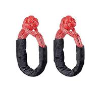 Corda dell'argano, 2 pezzi di corda morbida con grillo sintetico for fuoristrada traino ATV accessori for il recupero del verricello cinghia protettiva for rimorchio portatile(Rot)