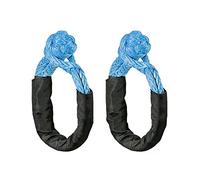Corda dell'argano, 2 pezzi di corda morbida con grillo sintetico for fuoristrada traino ATV accessori for il recupero del verricello cinghia protettiva for rimorchio portatile(Blauw)