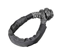 Corda dell'argano, Grillo morbido sintetico con resistenza alla rottura da 41.000 libbre Grilli robusti 1/2 "X 22 pollici custodia protettiva for il recupero del veicolo(Noir)