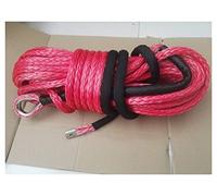 Corda dell'argano, Rosso 16mm * 28m Corda sintetica for verricello, corda al plasma for argano elettrico, cavo di sostituzione del, fuori strada