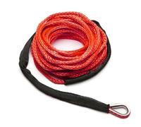 Corda di ancoraggio, 13500lbs Accessori for auto da esterno Camion Barca Sostituzione di emergenza Corda sintetica for verricello 26mx8mm Cavo a 12 fili,Multiuso(Rot)