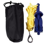 Corda di ancoraggio, Ancora pieghevole for barche a remi a 4 denti Kit di ancoraggio for piccola barca Kit di corda for canoa Barca a vela Moto d'acqua Accessori da pesca,Multiuso