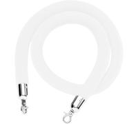 Corda di ancoraggio in velluto, barriera per controllo della folla, 0,6-3 m, corda barriera per coda di montante, barriera per hotel, ospedale, banca, controllo della folla, rossa, 2,7 m (bianco, 2,2