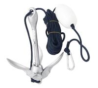 Corda di ancoraggio, Kit di ancoraggio con rampino pieghevole da 1,5 kg for canoe e moto d'acqua Accessori di ancoraggio pieghevole da 3,5 libbre con ganci,Multiuso