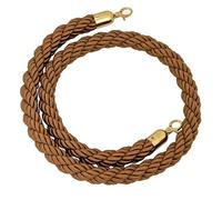 Corda di barriera for code, corde da 1/1,5/2/2,5/3 m for il controllo della folla, pali di linea for barriere in canapa, pali di sicurezza(Brown,2M)