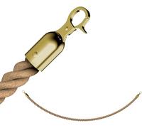 Corda di barriera per coda, corda di sostegno, Barriere intrecciate con bottoni automatici in metallo, barriera di sicurezza for code, for hotel, negozi, cinema, ristoranti(Gold Hooks,300cm/118 in)