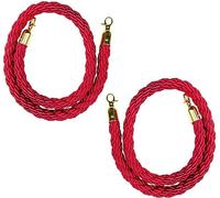 Corda di barriera per coda, corda di sostegno, con corda di sospensione da 32 mm for banche, hotel, feste, fiere, hall anteriore, 2 pezzi(400cm/157.5 in)