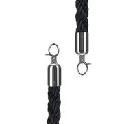 Corda di barriera per coda, corda di sostegno, Corda di canapa con montanti, linee sospensione for pali coda da 3, 5, 6 e 10 piedi for l'ingresso dell'hotel(Black,210cm/7ft)