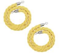 Corda di barriera per coda, corda di sostegno, Corda di sostegno da 1/1,5/2/2,5/3 metri, corda controllo della folla, canapa intrecciata for divisorio coda(Golden,3meter)