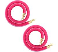 Corda di barriera per coda, corda di sostegno, For tunnel, cinema, hotel, corda di barriera for coda palo con colore oro, 2 pezzi(Pink,2m/6.6ft)
