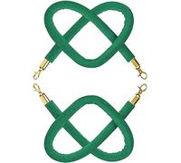 Corda di barriera per la coda, 2 pezzi, corda di sostegno for hotel, teatro, matrimonio, vivaio, banca, concerti(Green,1m/3.3ft)