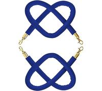 Corda di barriera per la coda, 2 pezzi, corda di sostegno for hotel, teatro, matrimonio, vivaio, banca, concerti(Blue,300cm/9.8ft)