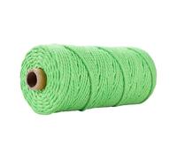 Corda di canapa intrecciata, 100 m/rotolo di corda for macramè naturale, for colorata da 3 mm, cotone, filato for, artigianale in for appendere al muro, fai te e lavorare a maglia(22 Grass Green)