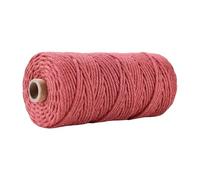 Corda di canapa intrecciata, 100 m/rotolo di corda for macramè naturale, for colorata da 3 mm, cotone, filato for, artigianale in for appendere al muro, fai te e lavorare a maglia(10 Rust Red)
