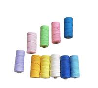 Corda di canapa intrecciata, Corda di cotone colorata al 100%, fatta a mano, decorazione boho da 3 mm, corda in macramè intrecciata, fai te, for la casa e for matrimoni, 110 iarde(Macaroon Blue)