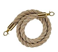 Corda di canapa intrecciata da 1,2 m con ganci in metallo. Divisore resistente per controllo della folla per una gestione sicura degli eventi. Disponibile in lunghezze da 1/2/4 m