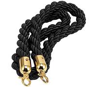Corda di canapa intrecciata resistente, 185 cm, con ganci per la gestione delle code, ideale per barriere cinematografiche e alberghiere, elegante e divisoria