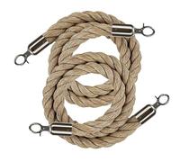 Corda di canapa lucida, 2 pezzi, 2-13 m, corda divisoria ritorta per il controllo della folla degli eventi, corda durevole per la gestione della linea e le barriere di coda
