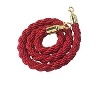 Corda di canapa per interni ed esterni, con gancio resistente, 1,5 m / 5ft, per eventi VIP, feste sul tappeto rosso, ristoranti, teatri, controllo della folla, elegante soluzione barriera