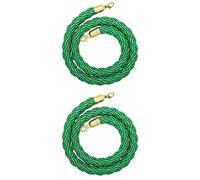 Corda di canapa per la barriera della coda, divisorio per il controllo della folla per interni ed esterni, confezione da 2 corde da appendere con ganci, rosso, 100 cm e 245 cm, elegante gestione delle