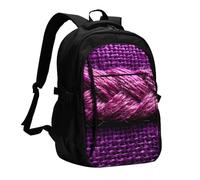 Corda di canapa trecce grande capacità zaino computer scomparto indipendente sollievo pressione design lavoro pendolarismo