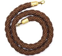 Corda di controllo della folla, 1/1.5/2/2.5/3meter Queue Barrier with Hook, Crowd Control Rope, Braided Hemp for Divider(Brown,2.5meter)