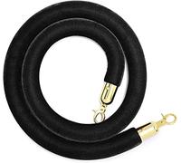 Corda di controllo della folla, 1.2" Thick Crowd Control with, Velvet Replacement Rope for Red Carpet, 5ft Long(Black)