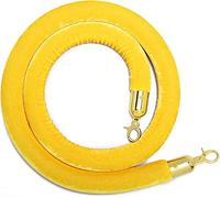 Corda di controllo della folla, 1.2" Thick Crowd Control with, Velvet Replacement Rope for Red Carpet, 5ft Long(Yellow)