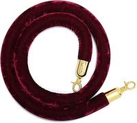 Corda di controllo della folla, 5 Ft Crowd Control with, 1.2" Thick Velvet Stanchion Rope for Party, Hotels(Burgundy)