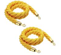 Corda di controllo della folla, Barrier for Crowd Control,Stanchion Hemp Rope Barriers Queue Line for Posts Pole 1/1.5/2/2.5/3meter(Golden,1.5meter)
