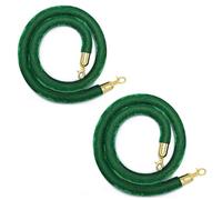 Corda di controllo della folla, Barrier for Crowd Control, Stanchion Rope Barriers for Posts Queue Pole with Polished Snaps,1/1.5/2/2.5/3meter,3.2CM(Green,2meter)